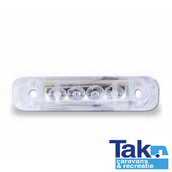 Jokon Markering LED S24-2 Rechthoekig Opbouw Wit met Rode LEDs