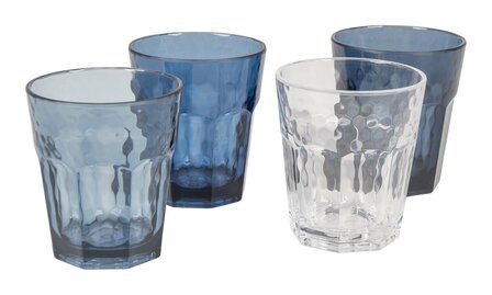 BC Limonade glas Mix&amp;Match 4st blauw.