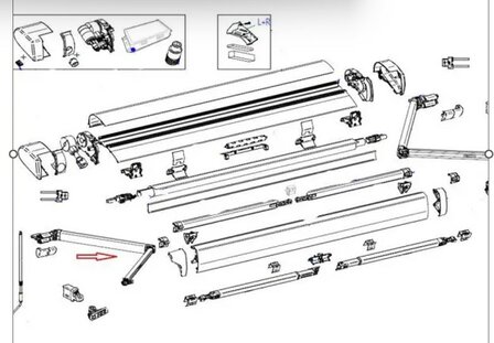 Thule 6300 Knikarm links 3-5 meter